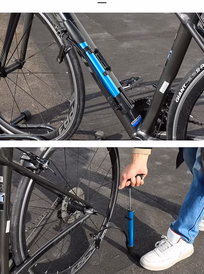 Pompe à air de vélo en métal avec différentes couleurs